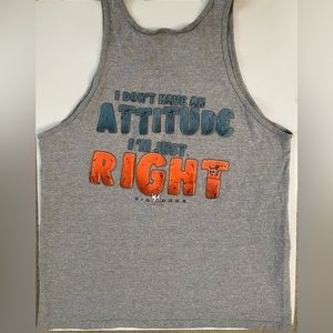 VINTAGE Big Dogs Tank Top Adult L Gray Men's Santa Barbara made in USA